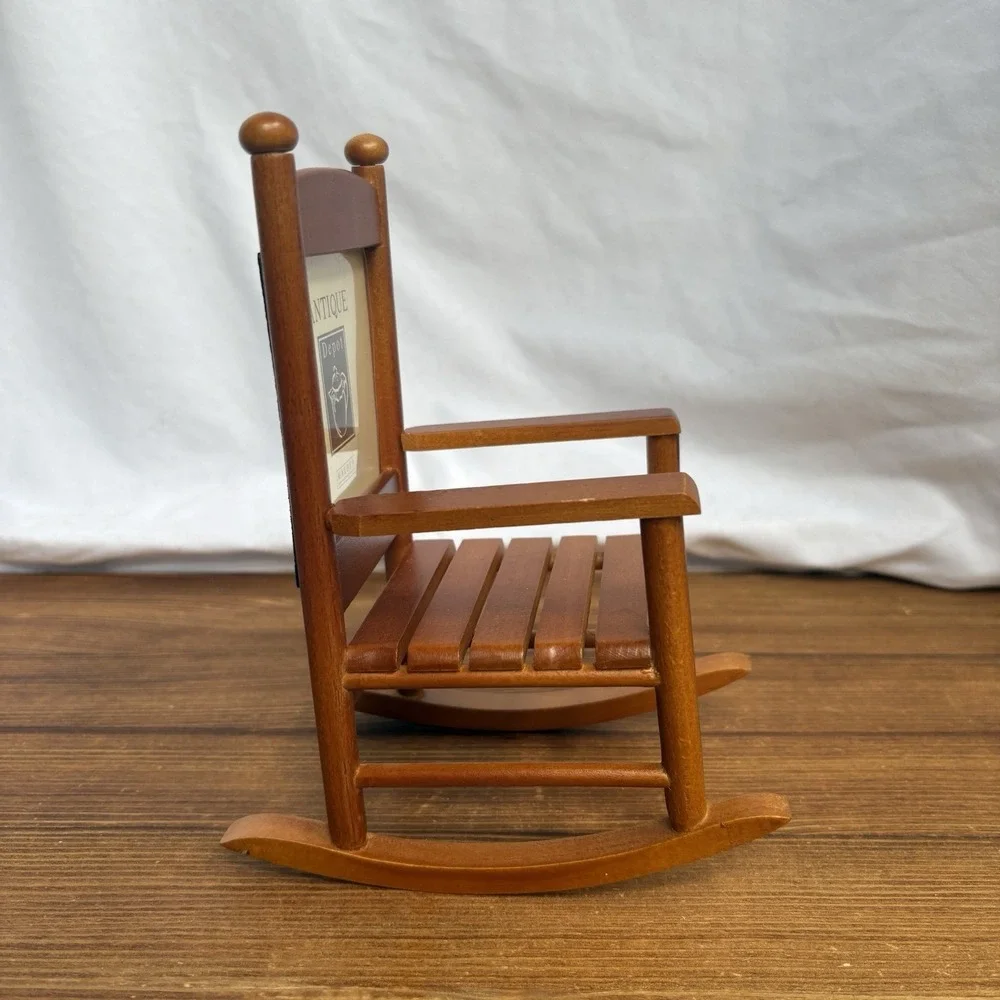 Malden Mini Wooden Rocking Chair Photo Frame 2x3 Desktop Picture Frame Decor